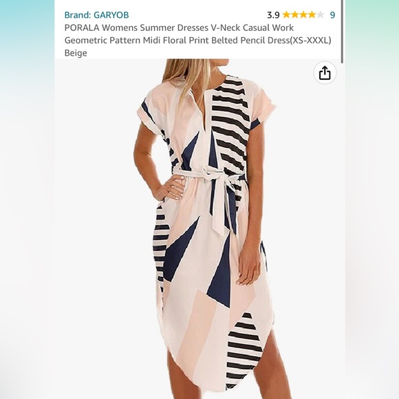 Geometric Pattern Dress - Picture 2 of 3